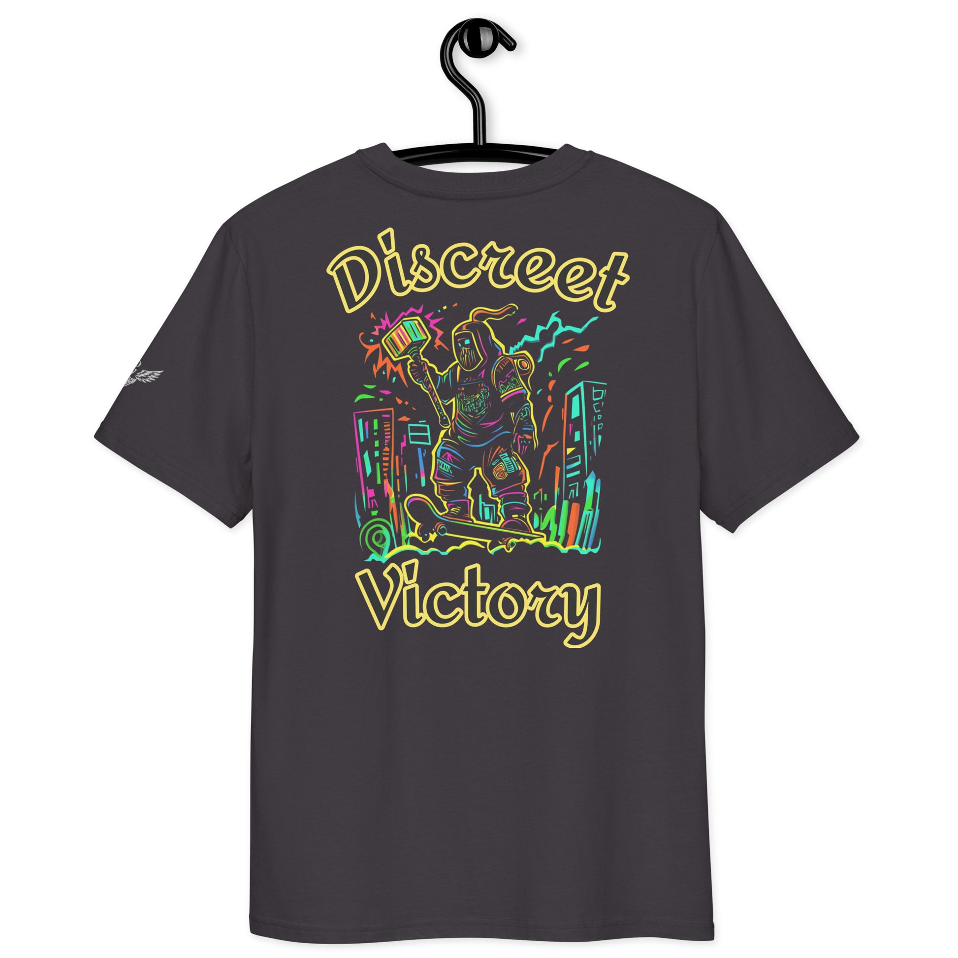 Skater of Asgard - 100% Organic Cotton T-shirt - Discreet Victory