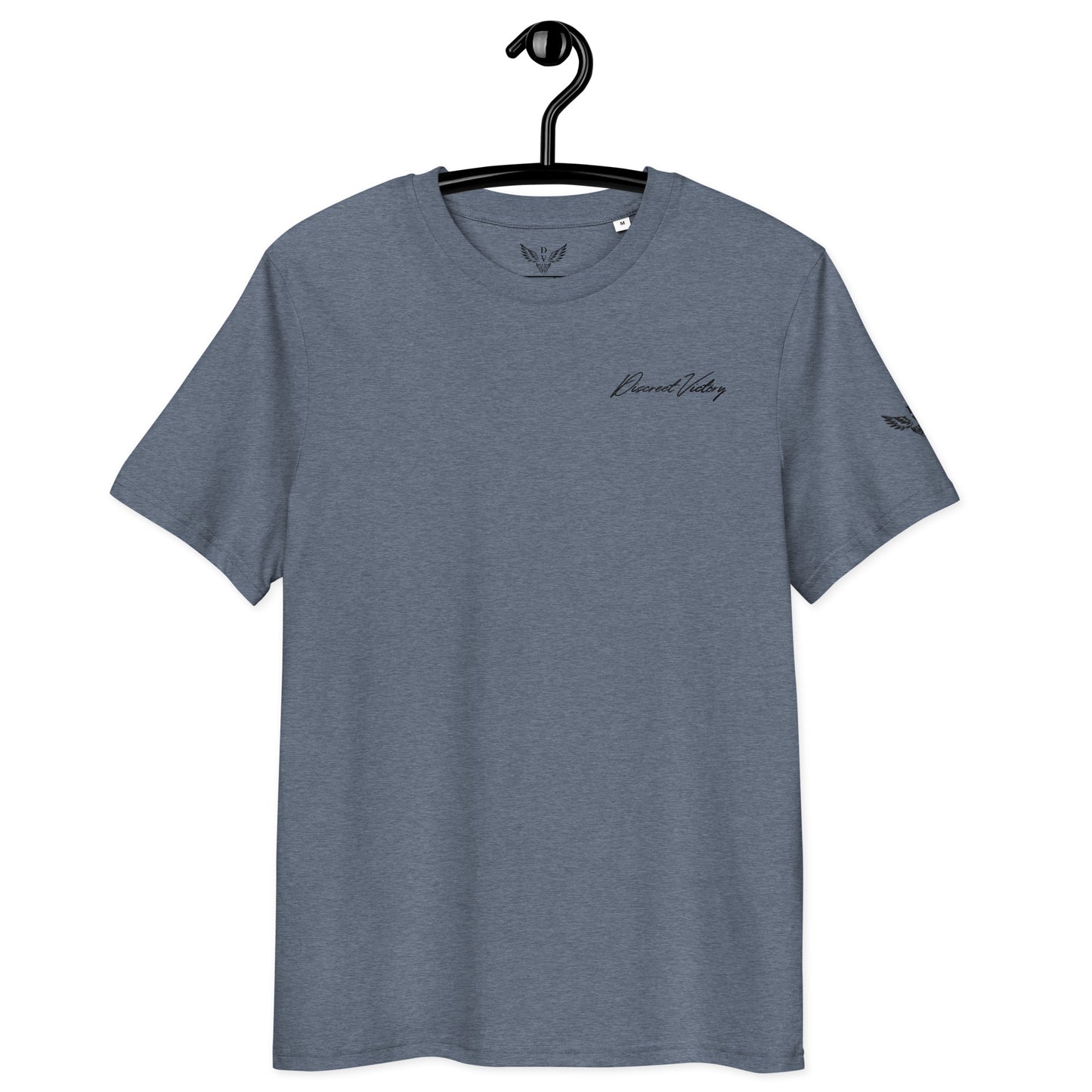 Discreet Victory - Classic line - 100% Organic Cotton Embroidered Logo T-shirt - Discreet Victory