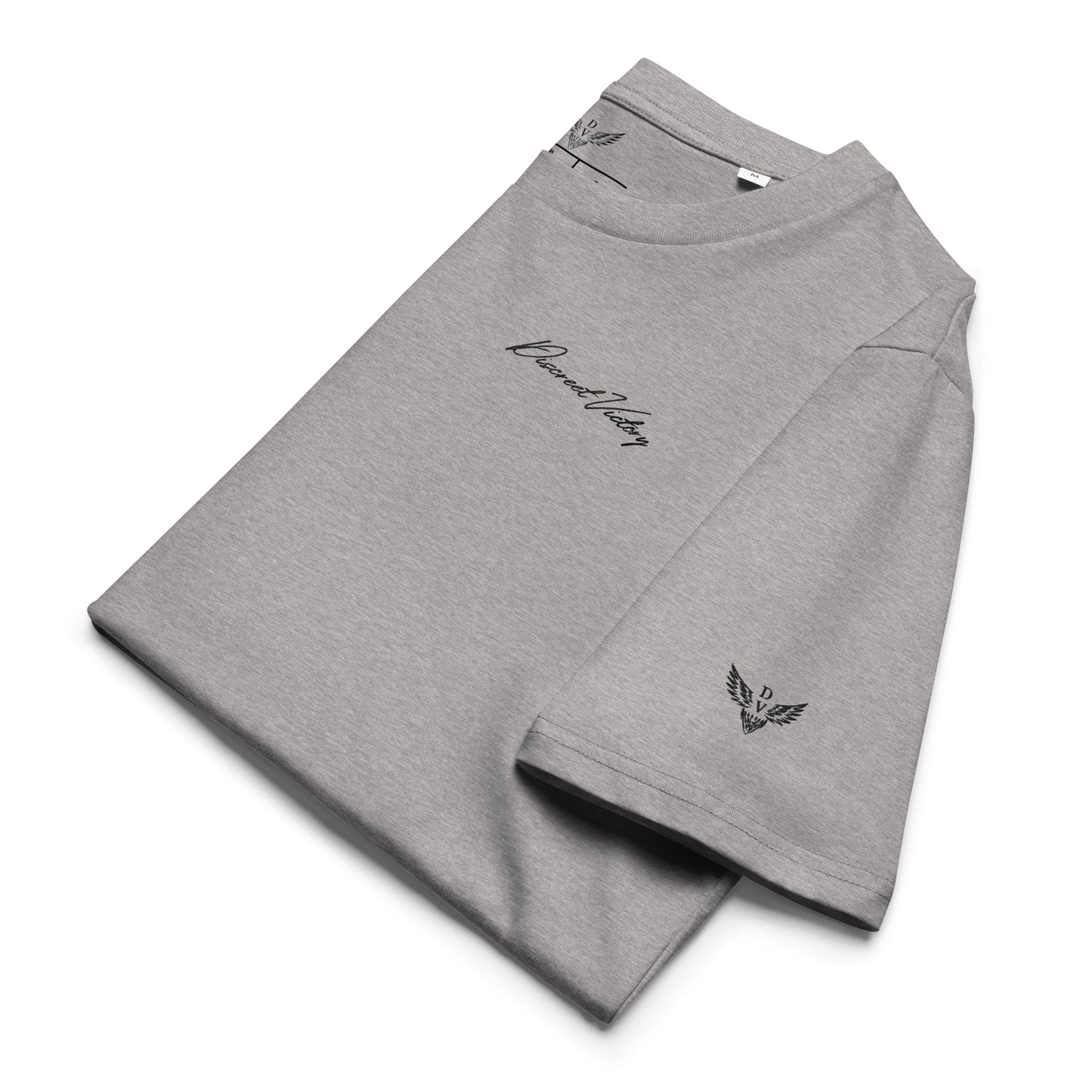 Discreet Victory - Classic line - 100% Organic Cotton Embroidered Logo T-shirt - Discreet Victory