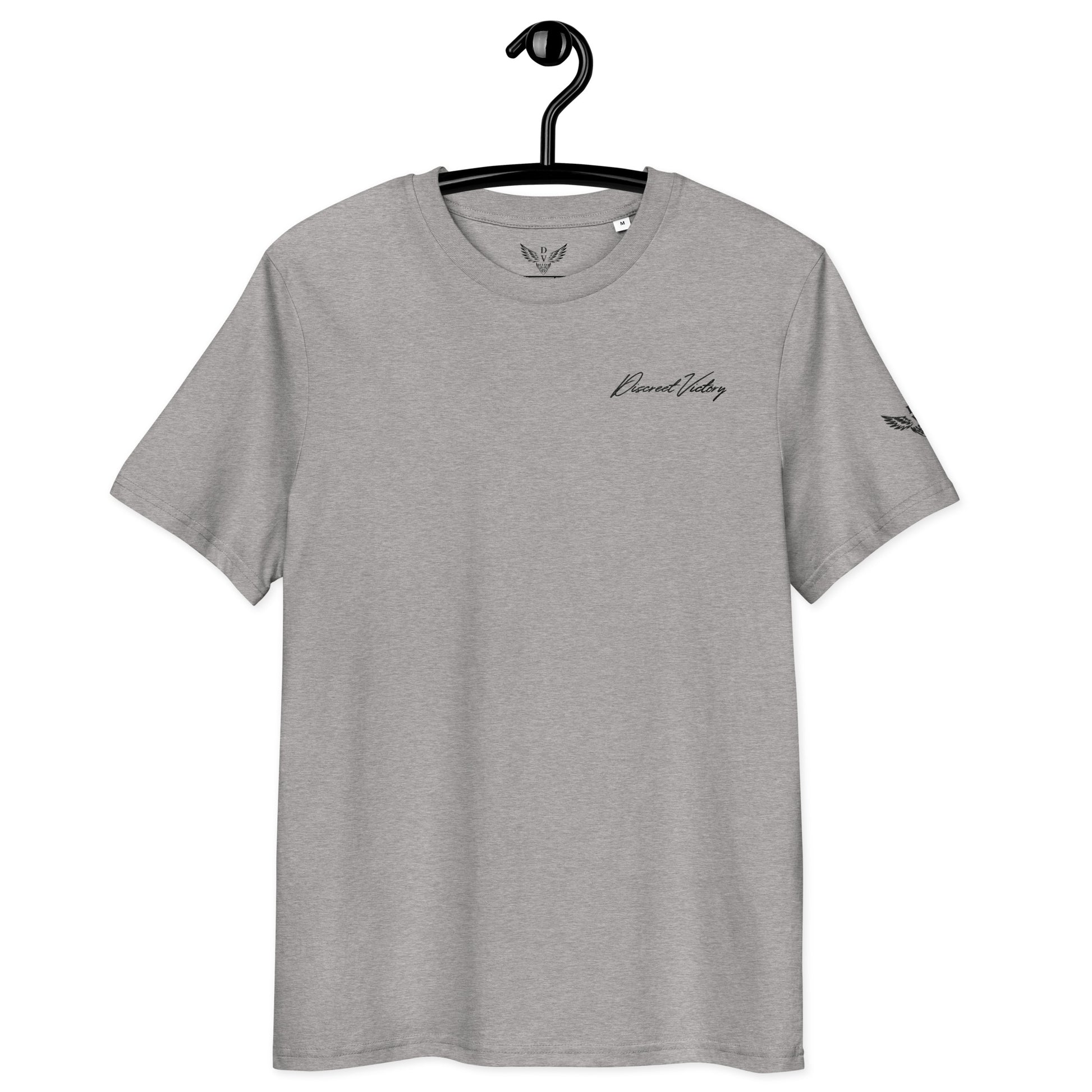 Discreet Victory - Classic line - 100% Organic Cotton Embroidered Logo T-shirt - Discreet Victory