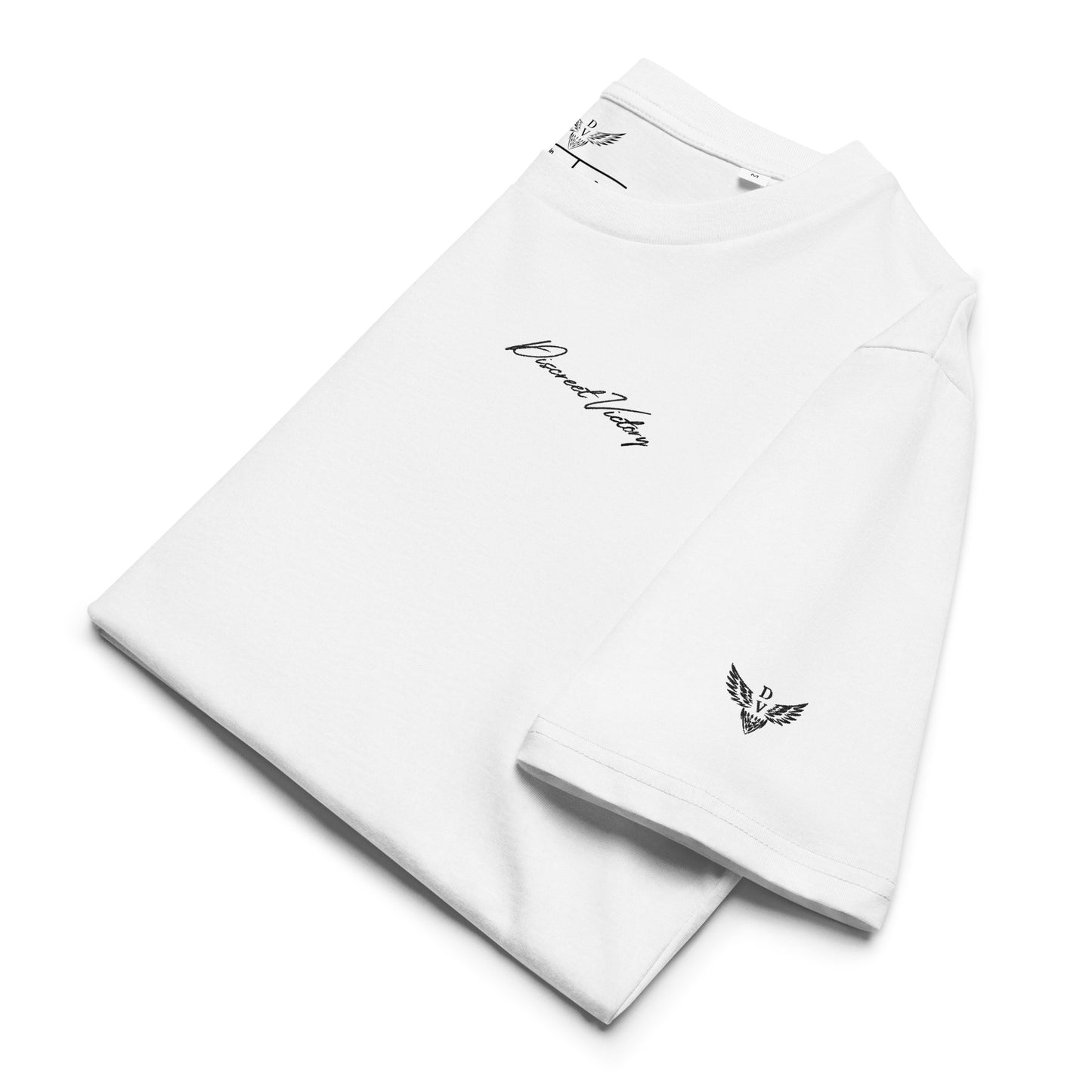 Discreet Victory - Classic line - 100% Organic Cotton Embroidered Logo T-shirt - Discreet Victory